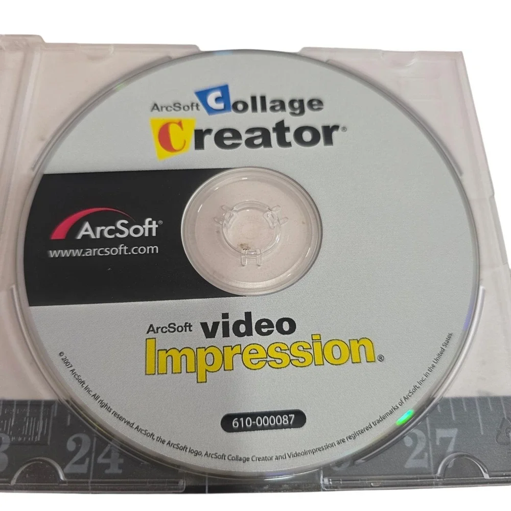 ArcSoft Collage Creator VideoImpression PC CD Software Untested Jewel Case